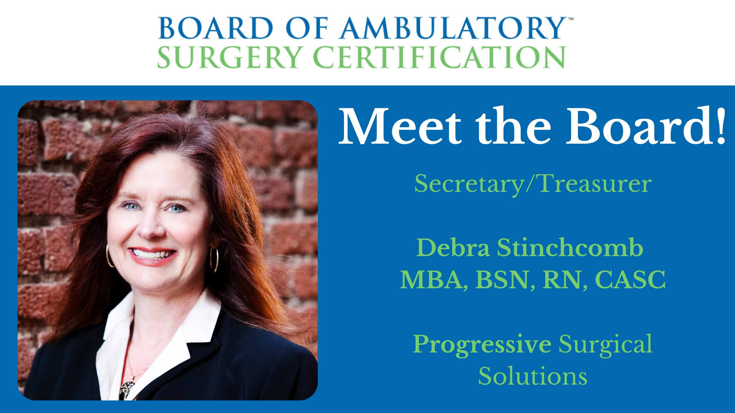 Read more about the article Q&A with a BASC® Board Member : Debra Stinchcomb MBA, BSN, RN, CASC
